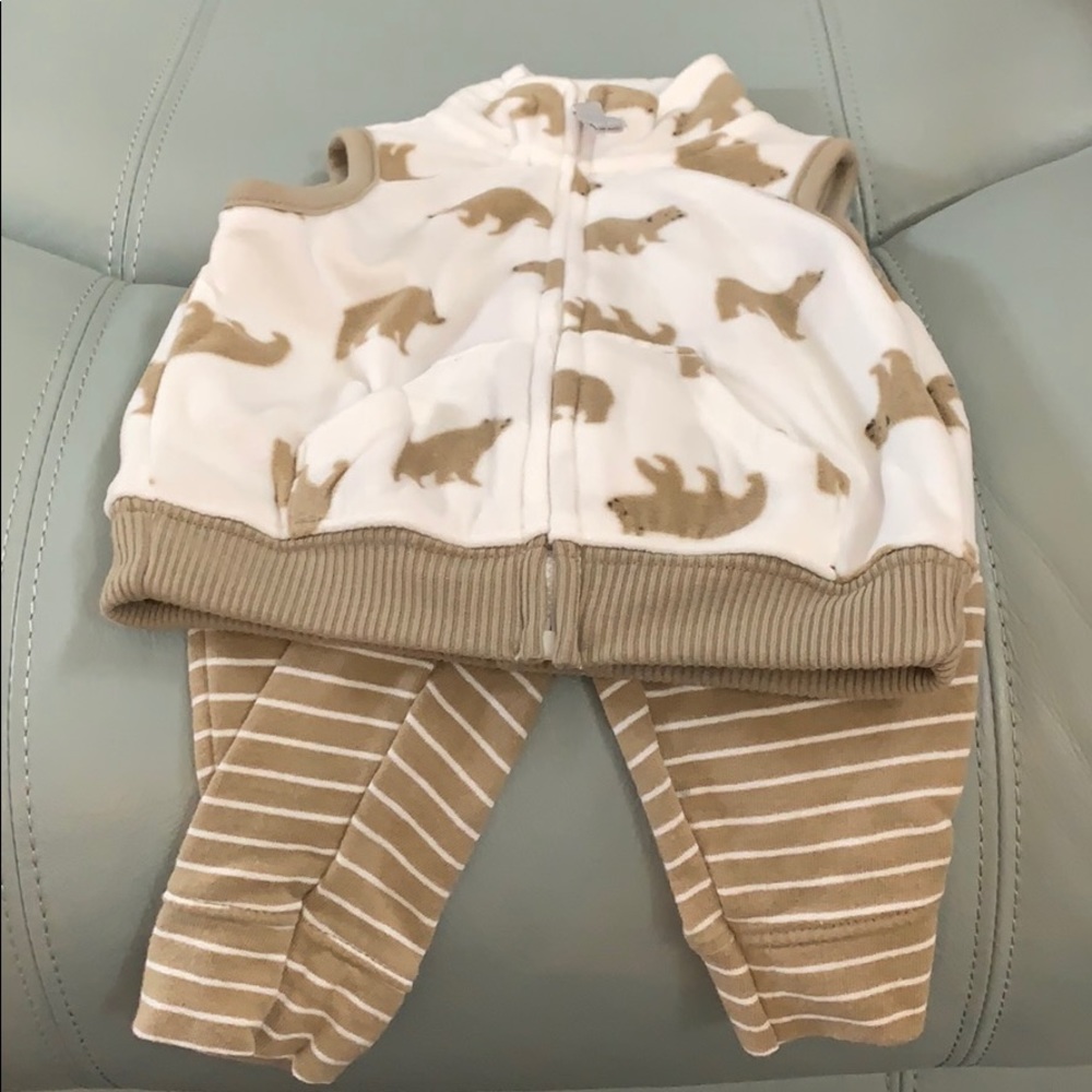2 Piece Fleece Vest and Pants set